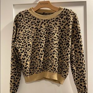 H&M cheetah print sweater